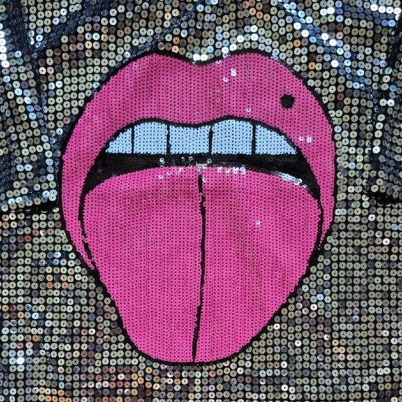 TopStyle Black Sequin Top - Picture 2 of 10